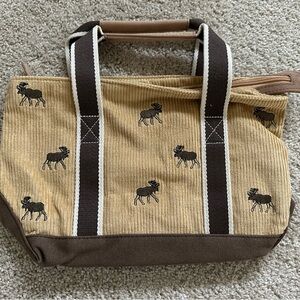 L.L. Bean Vintage Corduroy Boat & Tote Moose Bag, NEW IN BAG